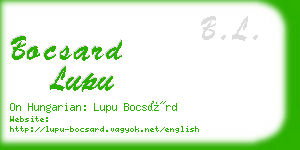 bocsard lupu business card